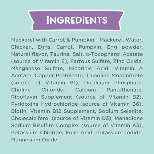 Image of LOVE, NALA - Natural Adult Cat Wet Food - Pate Mackerel with Carrot & Pumpkin Recipe- Grain Free, Non-GMO, Lean Protein, Omega 3, Digestive Fiber Blend, Added Minerals & Vitamins - 12 Pack 2.4 lbs.