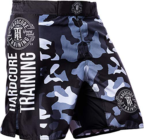 Image of Hardcore Training Fight Shorts Recruit Black Green Red Purple Blue Men's Boxing MMA BJJ Grappling Kickboxing No Gi