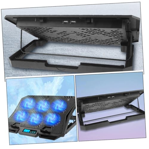 Base enfriadora portátil con 6 ventiladores y LED azul miniatura 7