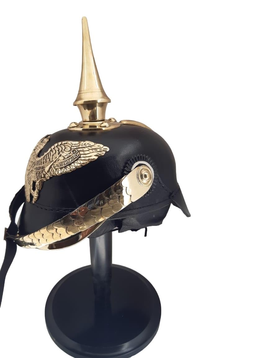 Handmade medieval leather helmet Pickle haube large size