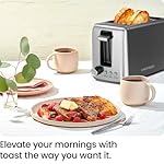 Chefman 2 Slice Toaster, 7 Shade Settings, Removable Crumb Tray, Thick Bread and Bagel Toaster with Defrost and Cancel Buttons – Black - Image 2