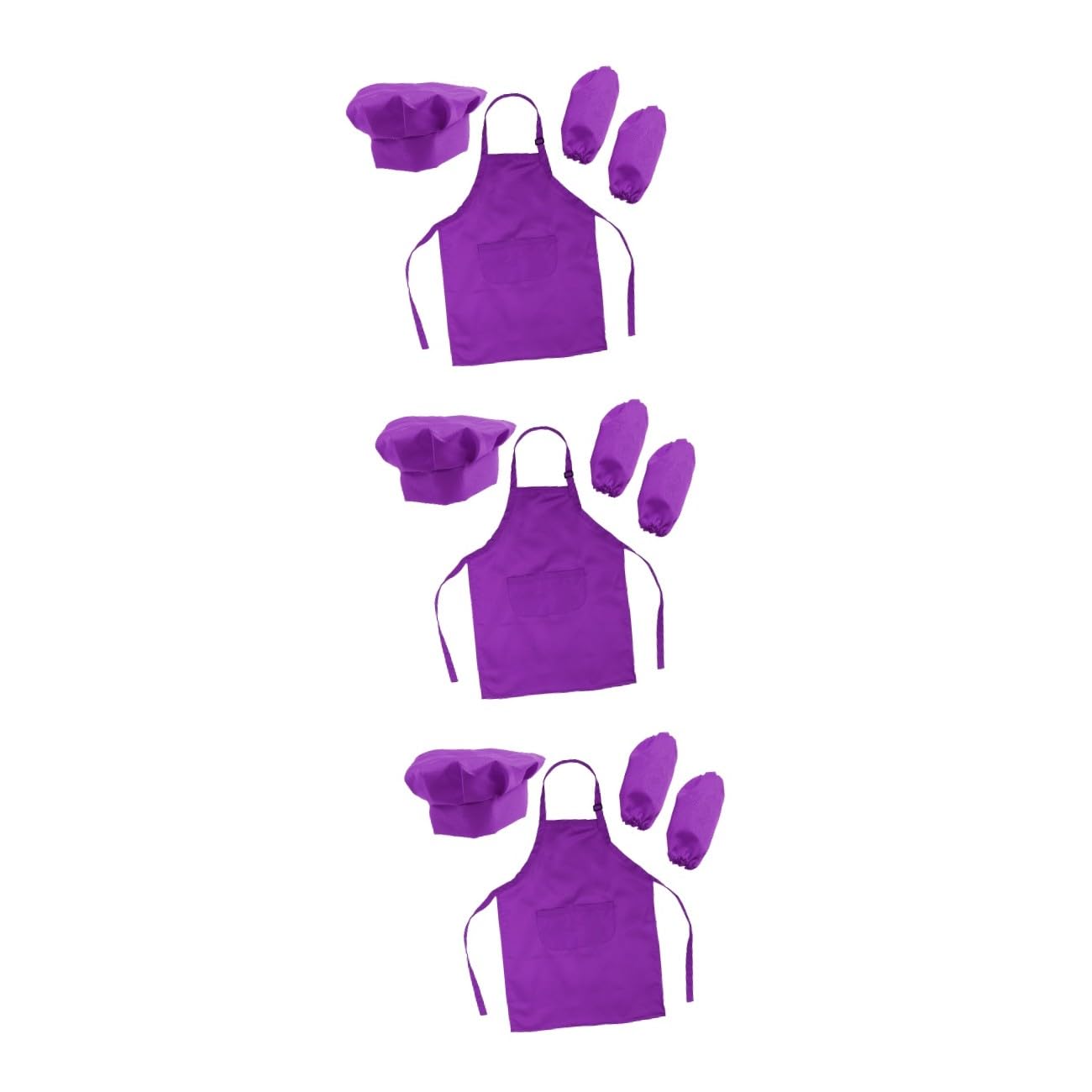 BESTonZON Set Da 3 Pezzi Set Da Gioco Per Bambini Chef Grembiule Per Bambini Grembiule Da Pittura Per Kit Per Cappello Per Cappello Da Cuoco Per Abito Bambino