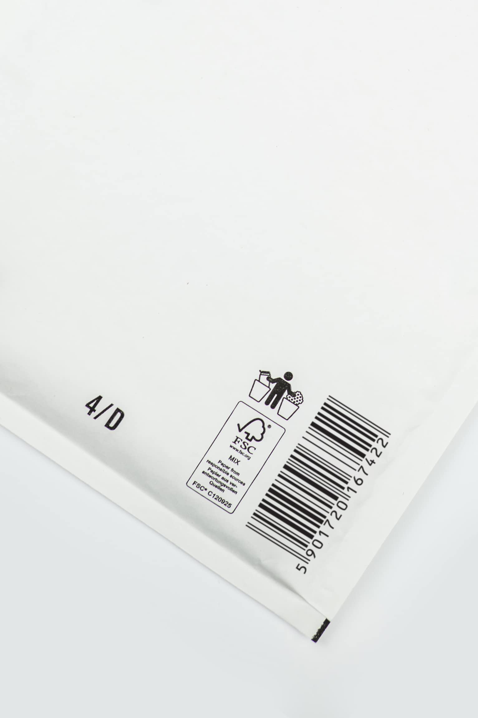 Tap Telion TAP Comebag 15/5/E Blanco, Plástico de Burbujas, Resistente al Agua, Papel sin Recubrimiento, Certificado FSC y Papel de Lámino, 240 x 275 mm