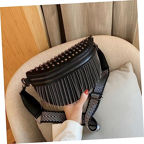 Women Rivet Studded Bag Lightweight Phone Pouch Stylish Tassel Shoulder Purse for Daily Use Capacity for Cards Cash and Essentials for Students and Outdoor Activities3