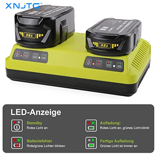 XNJTG Caricatore di ricambio 3 a 12 V-18 V Dual
