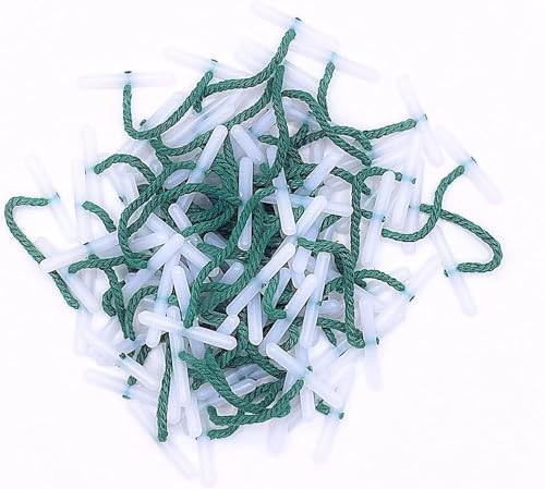 Paper Sense - 100 x 101mm Treasury Tags - Made in The UK - Green String Tags with Plastic Ends - Binder Fasteners for Documents and Office Use (101mm millimeters)