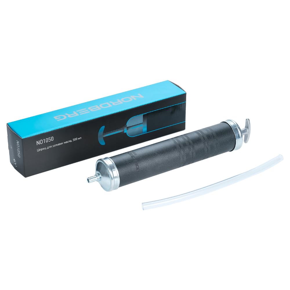 NORDBERG Oil Suction Gun 500 ml NO1050 with 300 mm Flex Hose for Draining and Filling Differentials, Transmissions, Clutches, Gear Cases and More