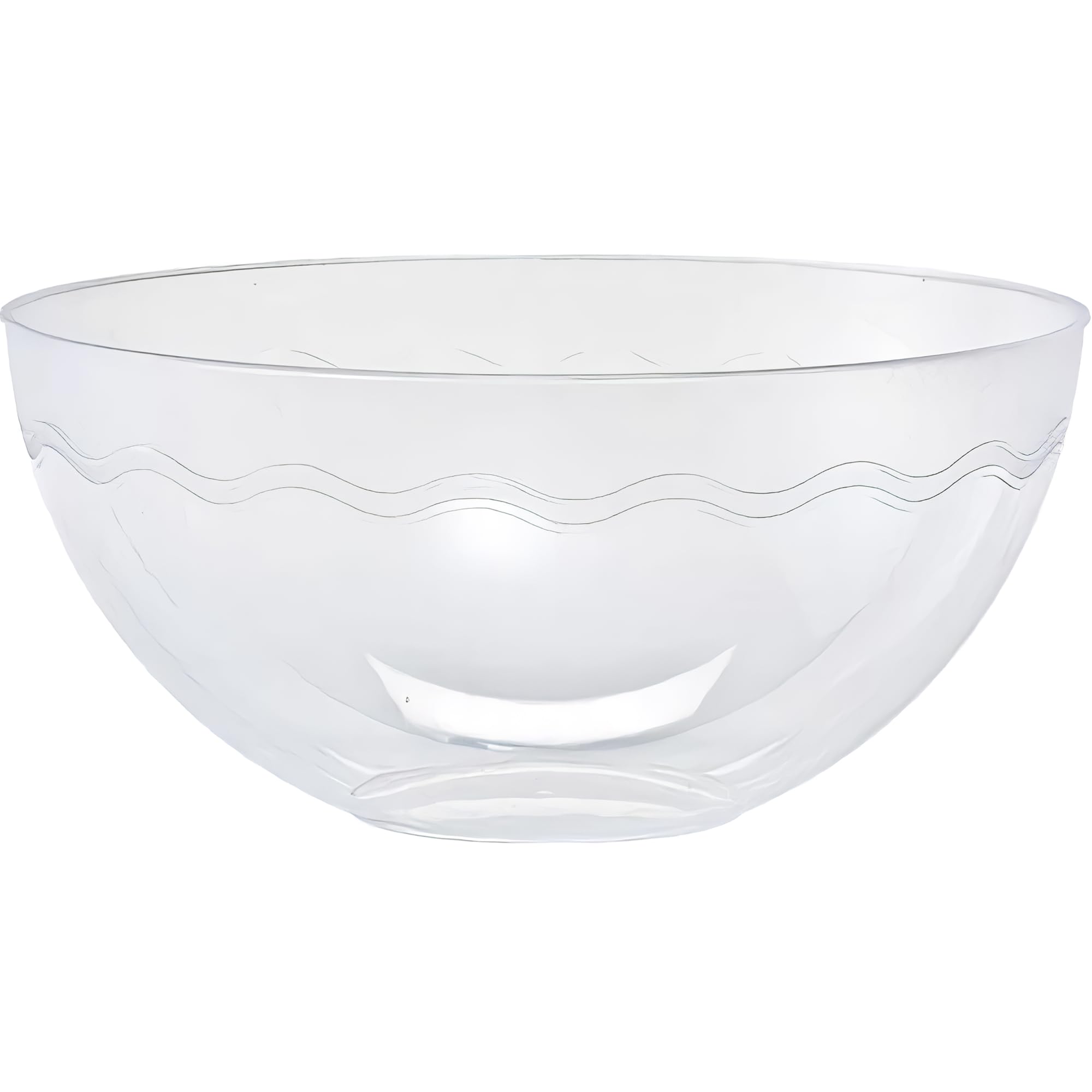 Party DimensionsWave Serving Bowl-100 oz | Clear | 1 Pc Plastic Party Bowls, 100 oz