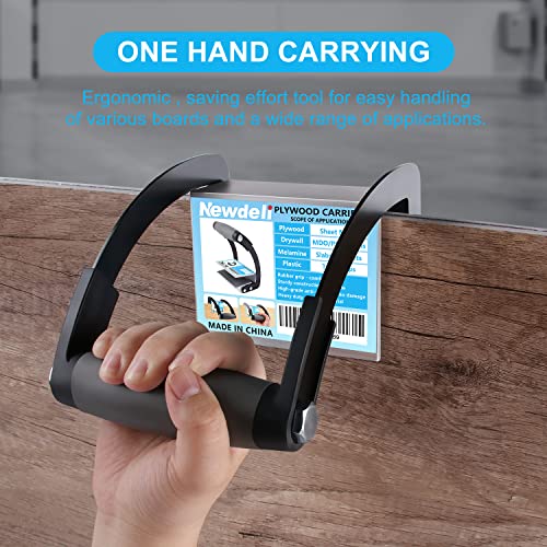 Newdeli Plywood Carrier 2 Pack Panel Carrier Plywood Lifting and Drywall Carrying Tool, Plywood Gripper Clamp Lift Tool for Wood, Synthetic Cement Board, Sheet Board -Clamping Thickness up to 3/4 inch
