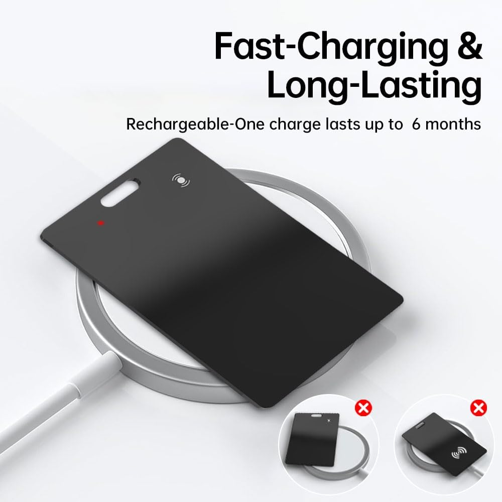 IP68 Waterproof Wallet Tracker Card for Android, Wireless Rechargeable Slim Finder, Works with Google Find Hub App, Bluetooth Item Locator for Wallet, Bags, Luggage, Passports|Lunar New Year Special - Image 4