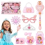 ➩[Buen regalo para niños] Gran disfraz de princesa para niños, el juguete de varita mágica para niñas es un regalo perfecto para que los niños logren sus sueños de princesa, perfecto para fiestas de disfraces, fiestas de cumpleaños temáticas y cosplay.