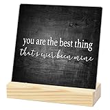 Acrylic Sign Desktop Decor You Are The Best Thing That'S Ever Been Mine For Home Office Study 4 By 4 Inch