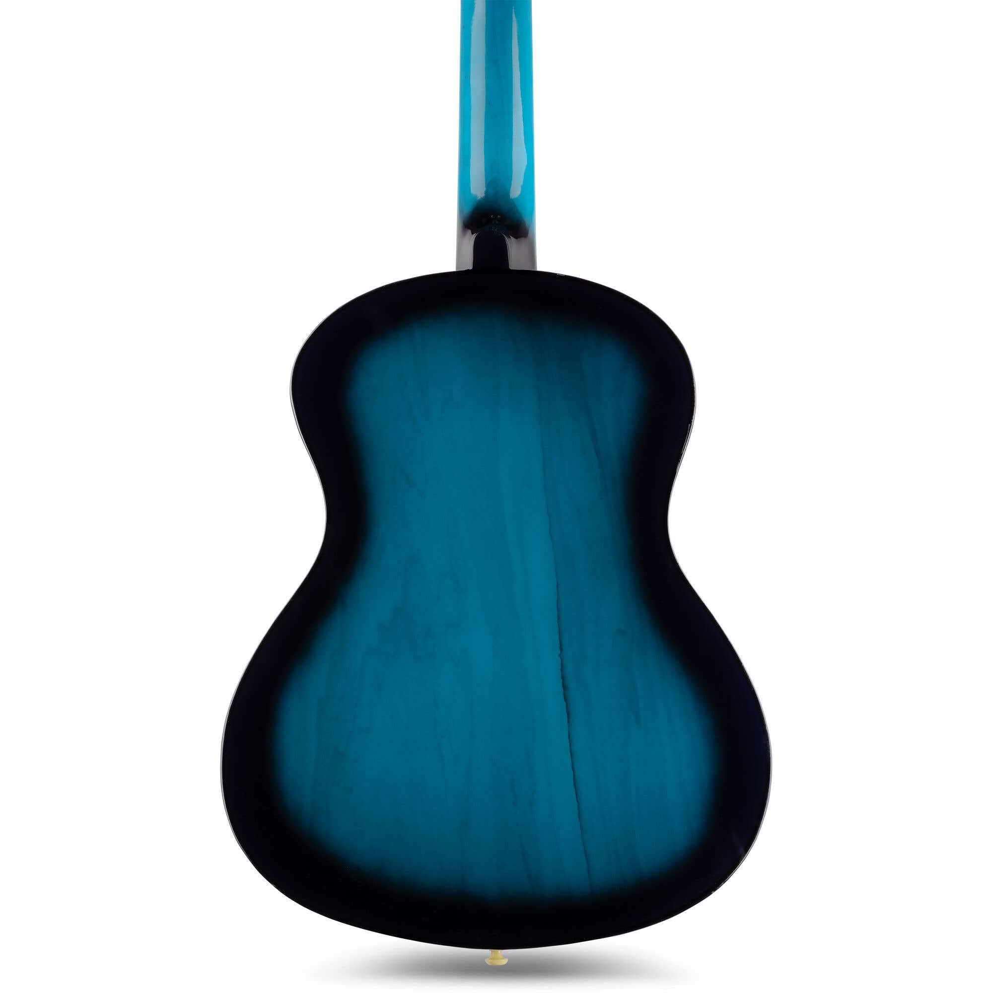 SoloArt Junior chitarra acustica classica 3/4 per bambini corde nylon legno tiglio set custodia accordatore tracolla plettri