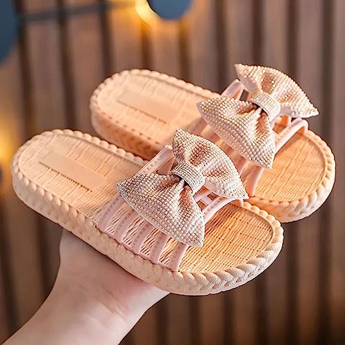 Toddler Girls Bow Beach Pool Slippers Sandals Baby Kids Open Toe Non Slip Slides Shoes Summer Shower Slippers2