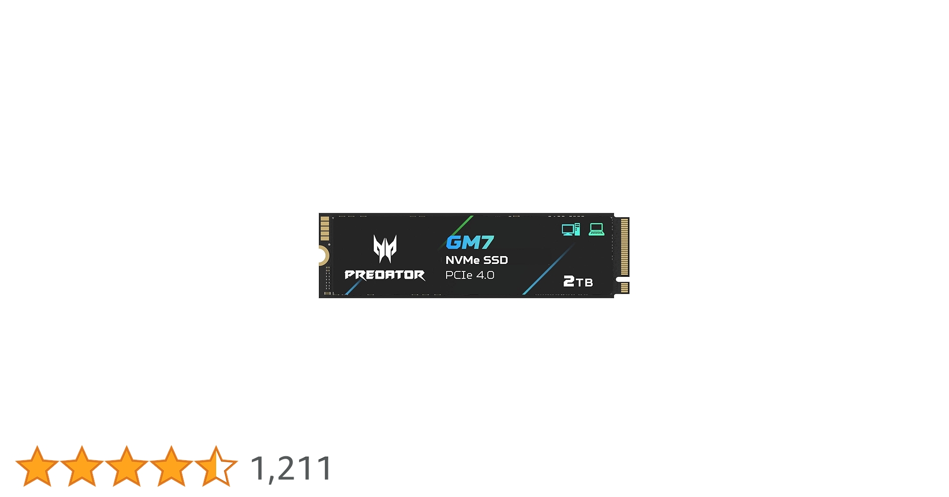 Amazon | Acer Predator M.2 SSD 2TB GM7 NVMe2.0 2280 PCIe Gen4×4 超