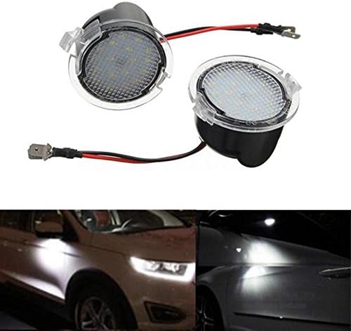 2pcs White light LED Rearview mirror lights Side Mirror Puddle Lights For Edge Mondeo Explorer Taubus