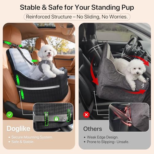 Elevated Dog Car Seat with Cooling Gel