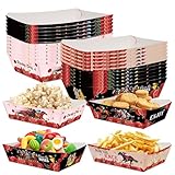 24 Pcs Horse Race Derbby Decorations, Horse Racing Snack Trays, Disposable Paper Food Trays, Rose Equestrian Designs, Derbby Day Party Supplies for Hot Dogs and Nachos