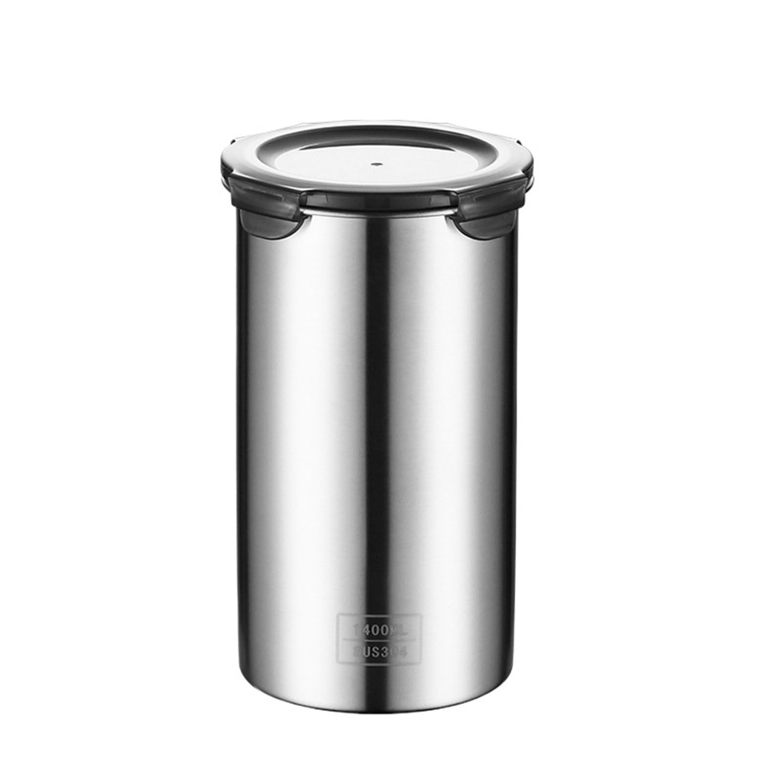 LSNNMU 2pcs Stainless Steel Food Sealed Cans Large-capacity Grain Storage Tank Coffee Dried Fruit Preservation Bottle Kitchen Tool For Preserving(1400ML)