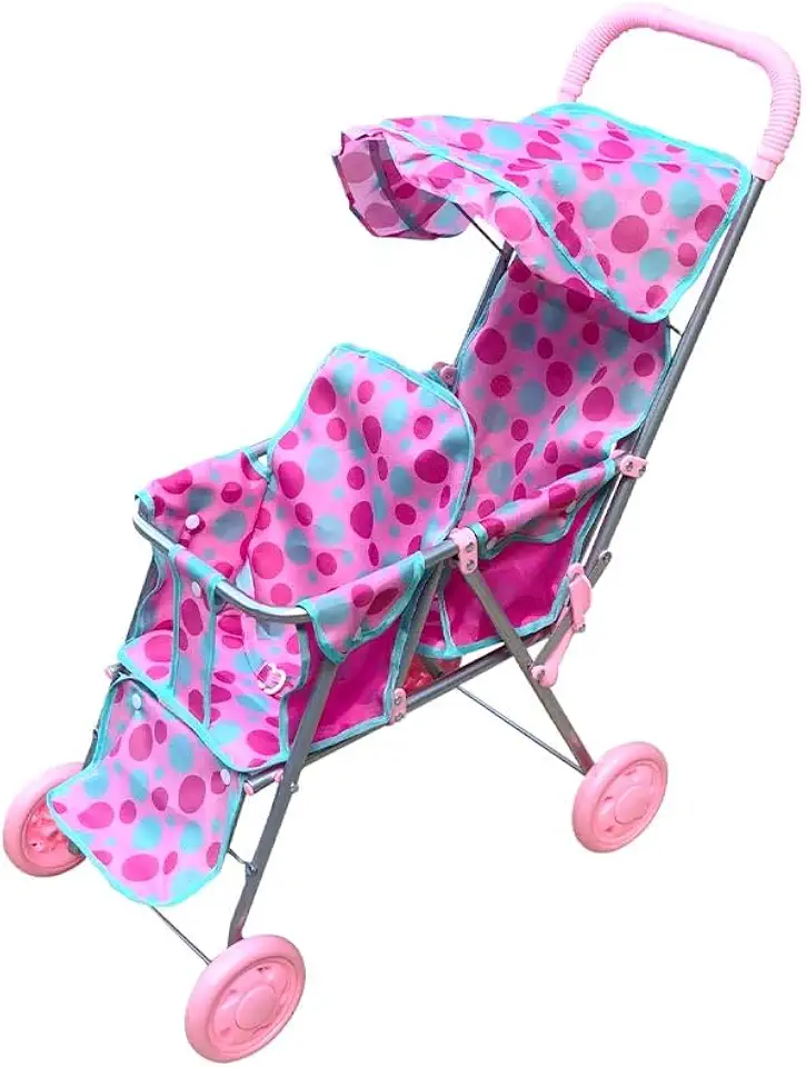 Carrinho para Boneca Passeio Divertido Gêmeos DM Toys