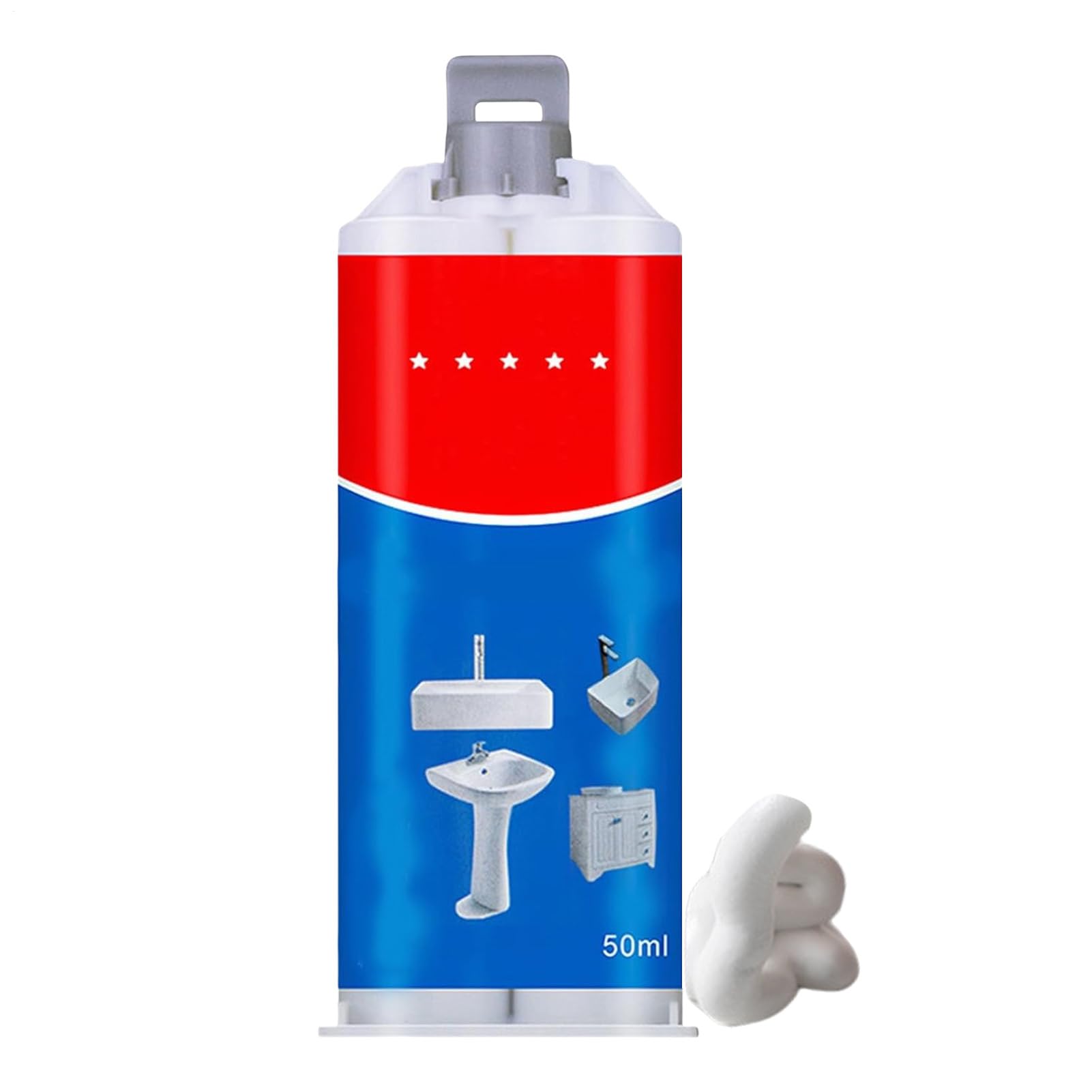 50ml Ceramic Tile Repair Paste Porcelain Sink Repair Kit Tile Filler Professional Adhesive Tiles Crack Filler For Fixing Cracks Chips And Scratches In Bathroom And Kitchen Fixtures