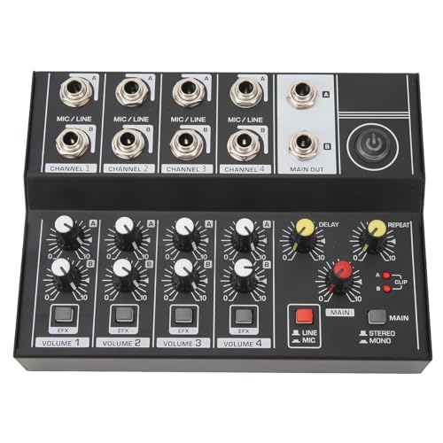 Mode Audio Mixer, Sound Board Console System, 8 Channel Sound Mixer Sound Board Console, Aluminium Alloy 1200mAh Battery Sound Mixing Console for Broadcast