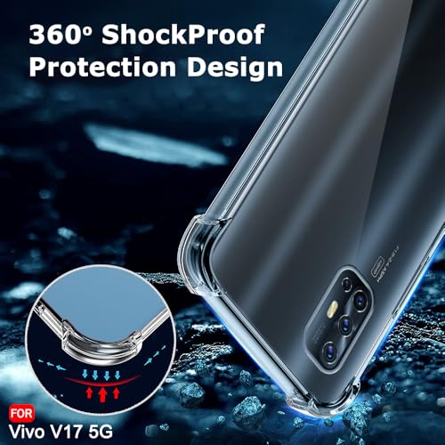 Image of TheGiftKart Crystal Clear Back Cover Case for Vivo V17 | Shockproof Soft TPU Case | Cushioned Edges for Ultimate Protection Back Cover Case for Vivo V17 (TPU, Transparent)