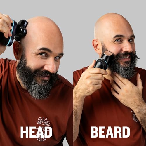 Remington Balder Head & Beard Rotary Shaver, 5 Flex Blades, DURADRIVE Motor with Turbo Boost, Cordless Wet/Dry Electric Razor with T-Blade Trimmer & Combs by Remington - Image 4
