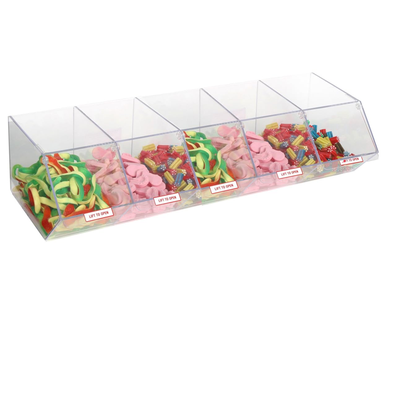 Completeshopfittings Clear New Pick N Mix Sweet Acrylic Dispenser Display Stacking Bin Holder (Large)