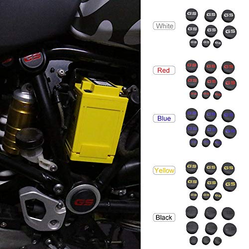 RuleaxAsi 9 PCS Quadro da motocicleta Plug Kit Protetor Tampa do furo Tampa do quadro Plugues de sub