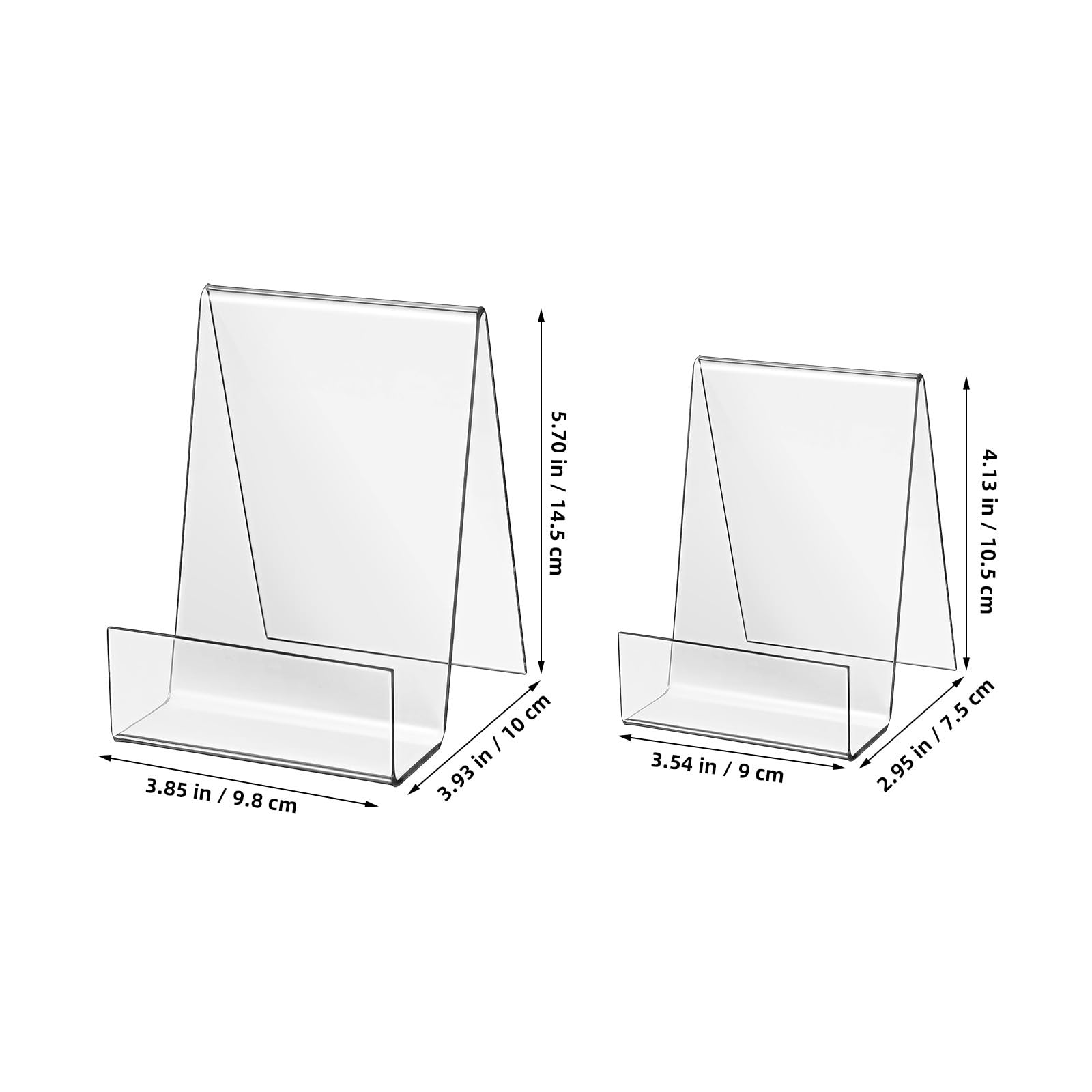 Alipis 10pièces Présentoirs De Cartes à Collectionner Acrylique Transparent Support De Table Pour Cartes De Visite Petites Dimensions