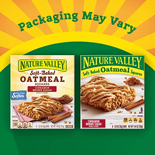 Nature Valley Soft-Baked Oatmeal Squares Cinnamon Brown Sugar, 6 Ct, 7.44 Oz #TOP1
