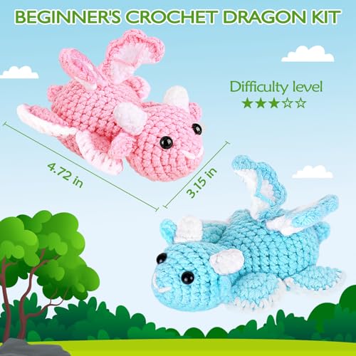 Image of Crochetta Beginner Crochet Kit with Step-by-Step Video Tutorials, Learn to Crochet for Adults & Kids, Knitting Craft Supplies, Hanging Plants Home Decor (40%+ Yarn)