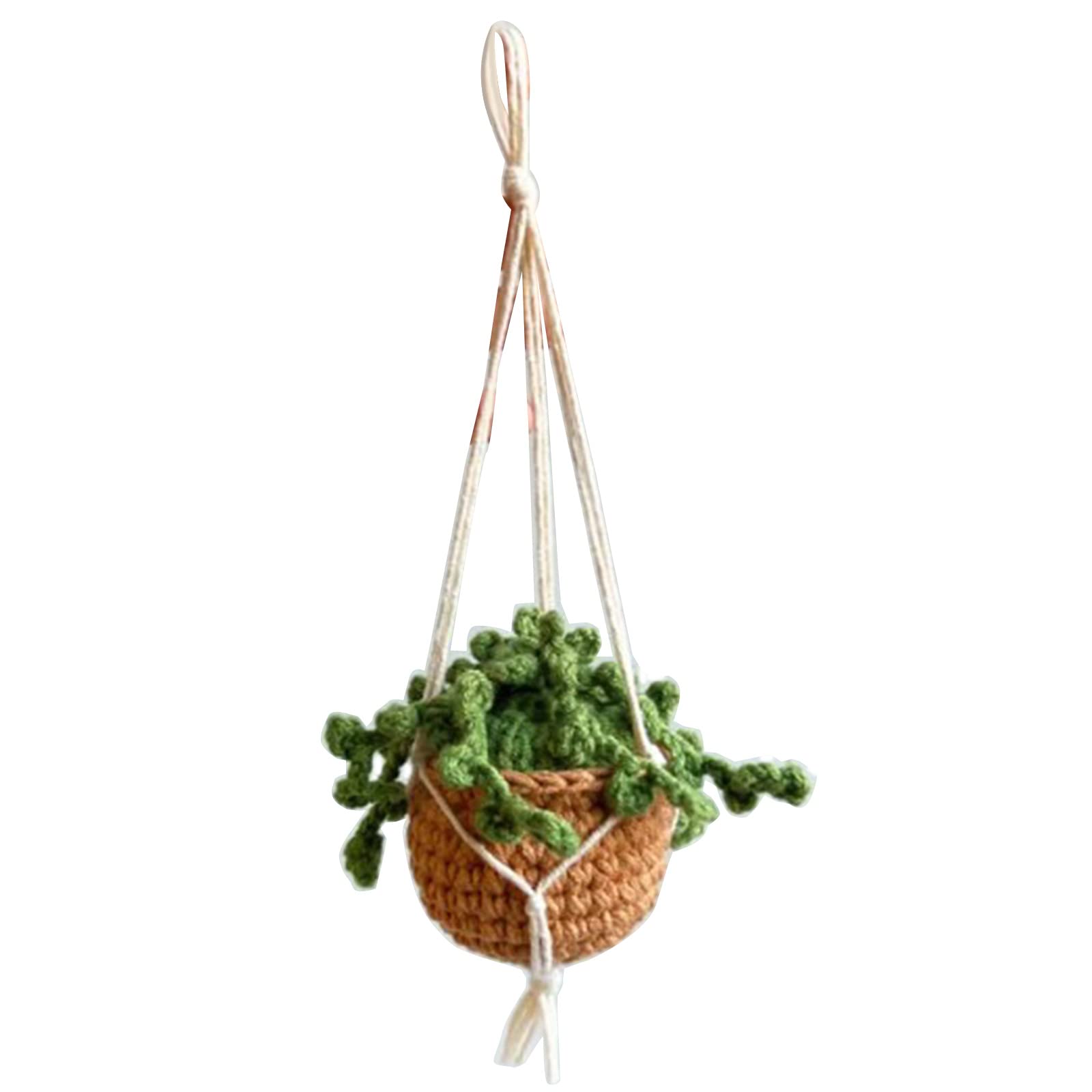 Car Hanging-Handmade Rear View Mirrior Charm Car Decorations Knitted Hanging for for Home-Decoration Accessories Interior Aesthetic Knitted Rear View Accessories Interior