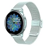 armband blautopas silber SUPERMATERIAL UND VERBESSERTER VERSCHLUSS: Hergestellt aus hochwertigem Edelstahlgewebe mit feiner Politur, schön und luxuriös, geschmeidig, atmungsaktiv und angenehm zu tragen. Überhaupt keine scharfen Kanten und berühren Ihre Haut wie eine Flüssigkeit. Außerdem wurde die Faltschließe aufgerüstet, um 