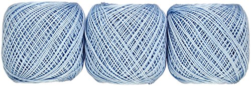 オリムパス製絲 金票 レース糸 #40 Col.364 水色 系 10g 約89m 3玉セット