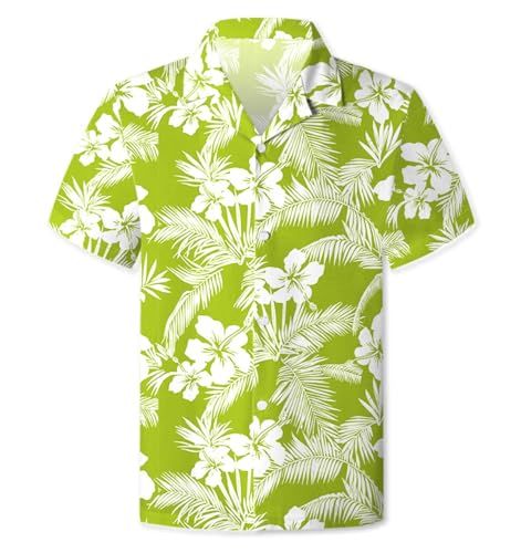 Image of Cromoncent Matching Hawaiian Outfits for Family, Dad and Son Matching Luau Beach Tropical Shirts Mommy Daughter Tropical Sets