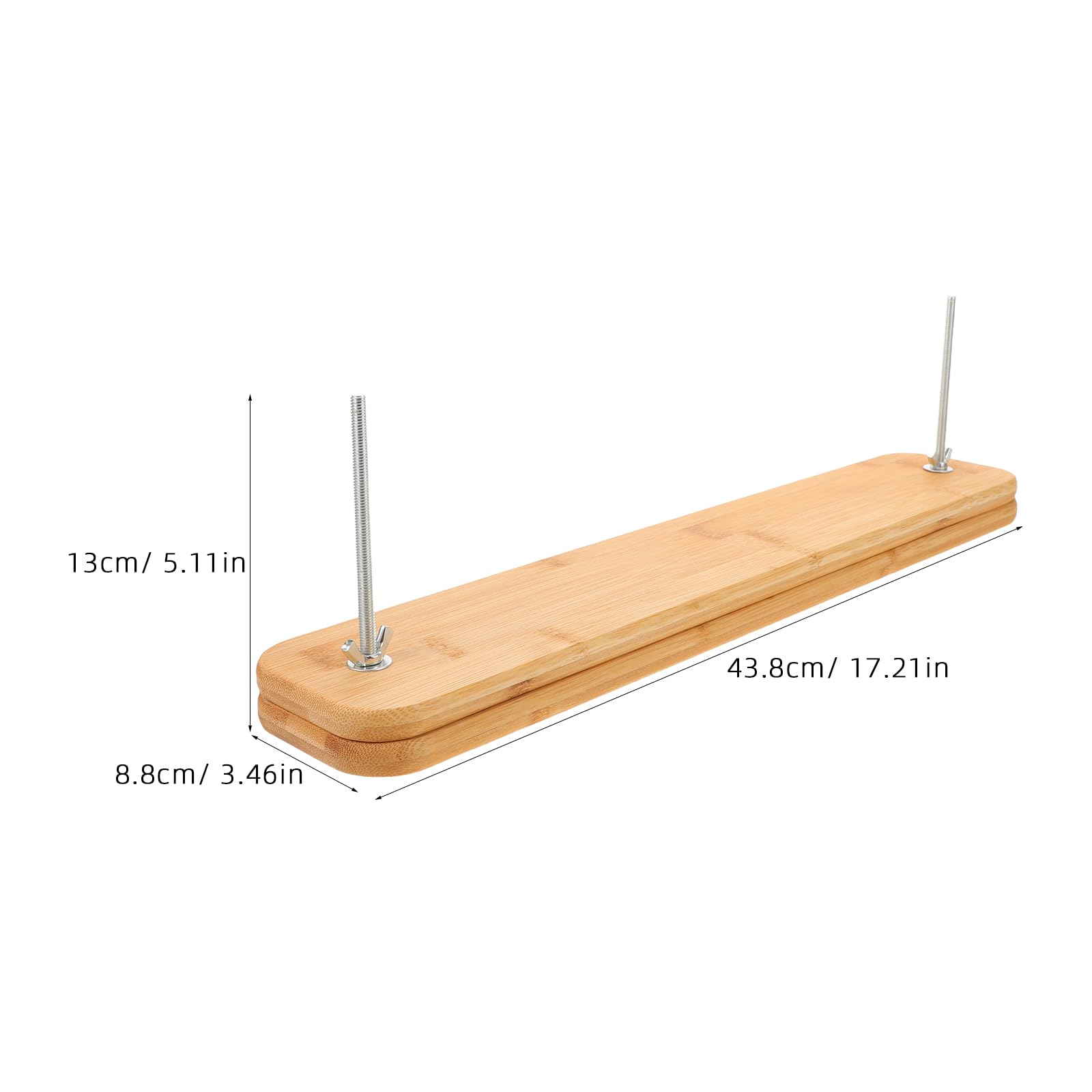 Toyvian Prensa de Encuadernación Rectangular de Madera 43,8×8 Cm con 2 Tornillos Ajustables, Herramienta de Sujeción para Libros, Kit de Suministros para Encuadernación Manual en Oficina