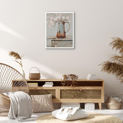 Americanflat 17x22 Picture Frame with Polished Plexiglass - Streamline Collection - Thin Border Picture Frame for Wall Display - Hanging Hardware Included - White