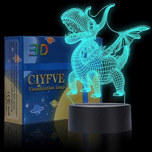 SUNCN 3D 恐竜 ナイトライト ランプ LED デスクランプ タッチコントロール 7色変化 子供用ナラ 自宅 屋外装飾 休日 子供へのギフトに最適