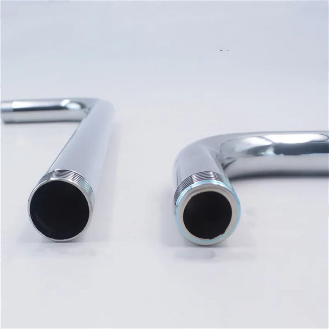 Generic Wall Mounted Ceiling Shower Arm Extension Rod Stainless Steel Shower Head Holder Fixed Bathroom Pipe Faucet Accessories, 45 degree-32cm-A