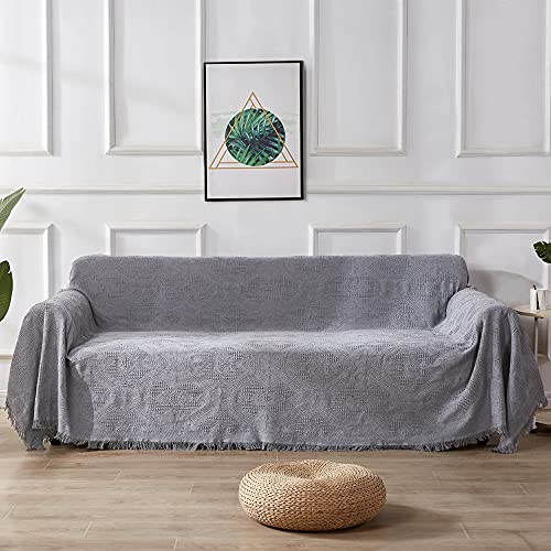 RHF Couch Covers for 3 Cushion Couch Sectional Couch Covers Sofa Cover Couch Covers for Dogs, Sofa Throw Cover, Throw Blankets for Couch (Small,Dark Grey)
