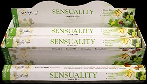 STAMFORD " Hex Floral, Exotic & Spa INCENSE STICKS COLLECTION IN 3/6/12/18/24 PACKS, 20 STICKS/PACKS (SENSUALITY, 12 - PACKS)