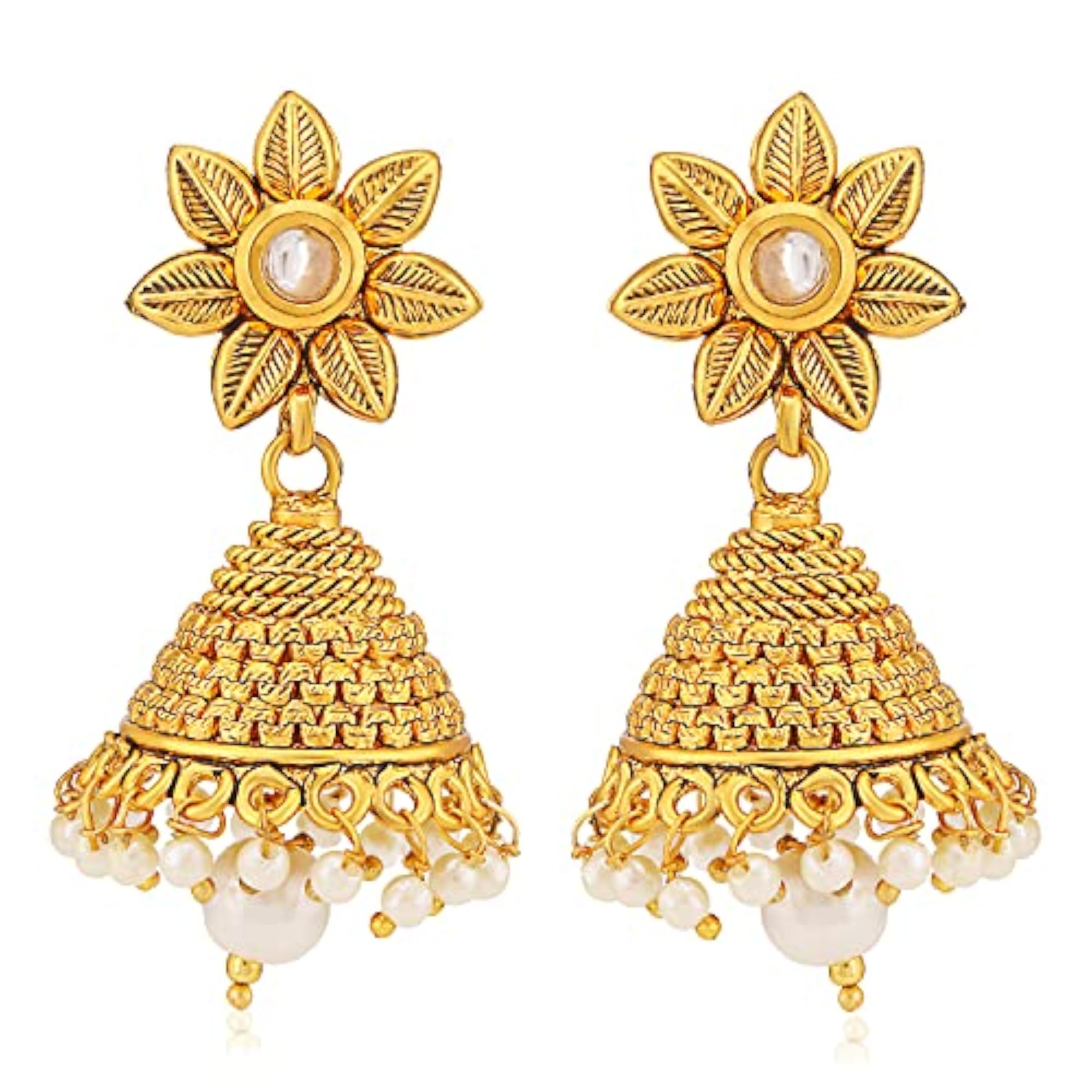 Floral Design Necklace Set (N71908GLDPGA092017SK)