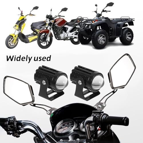 Focos LED para motocicleta y bici eléctrica en aluminio y vidrio con luz de conducción 6