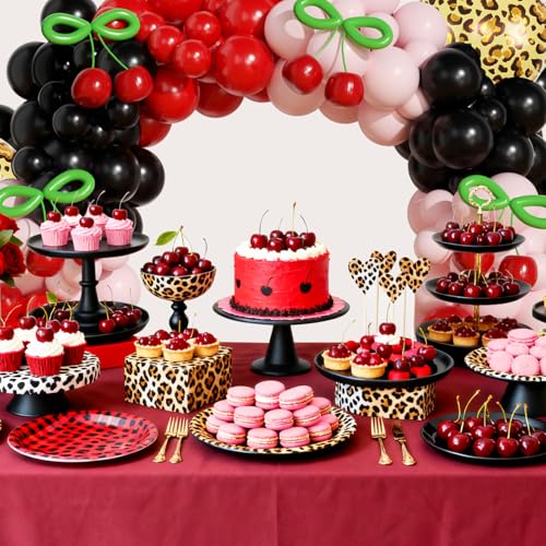 Image of JOGAMS 182Pcs Betty Party Decorations,Leopard Cheetah Print Party Decorations with Pink Cheetah Foil Balloons for Bachelorette Birthday Baby Shower Vintage Retro Party