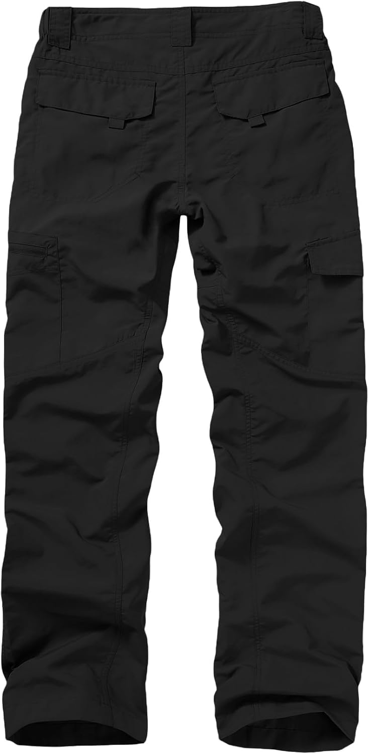 Mens Hiking Pants Quick Dry UPF 50 Travel Fishing Safari Cargo Pants Boy Scout Pants