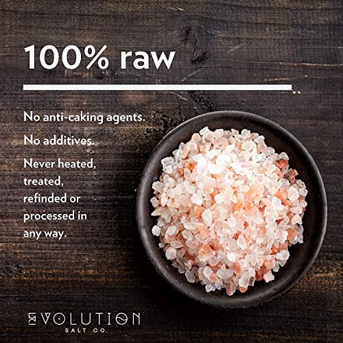 Evolution Salt Himalayan Gourmet Pink Salt, 100% Pure And Raw With 84 Trace Elements And Minerals. All Natural, Healthy, Kosher, And Non-Gmo, 10Lb, Coarse Grind #TOP1