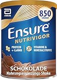 Ensure NutriVigor Schokolade – Nahrungsergänzungspulver mit Proteinen – Gluten- und laktosefrei – 850 g