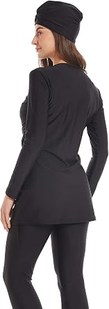 Women Modest Swimsuit Long Sleeve Burkini Full Cover Muslim Swimwear